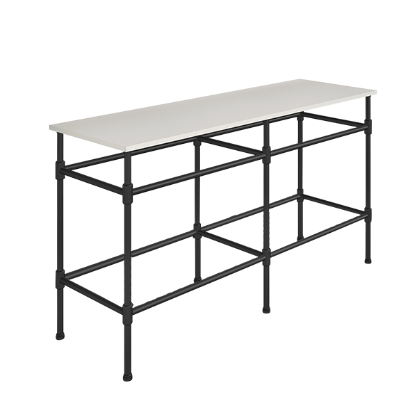 Contemporary 6 leg double freestanding basin stand for benchtop. Stepped feet. W1500 x D480 x H880