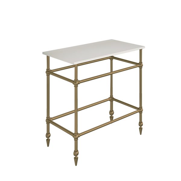 Ornate 4 leg freestanding basin stand for benchtop. Pointed feet. W750 x D480 x H880