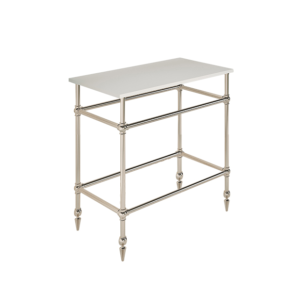 Ornate 4 leg freestanding basin stand for benchtop. Pointed feet. W750 x D480 x H880