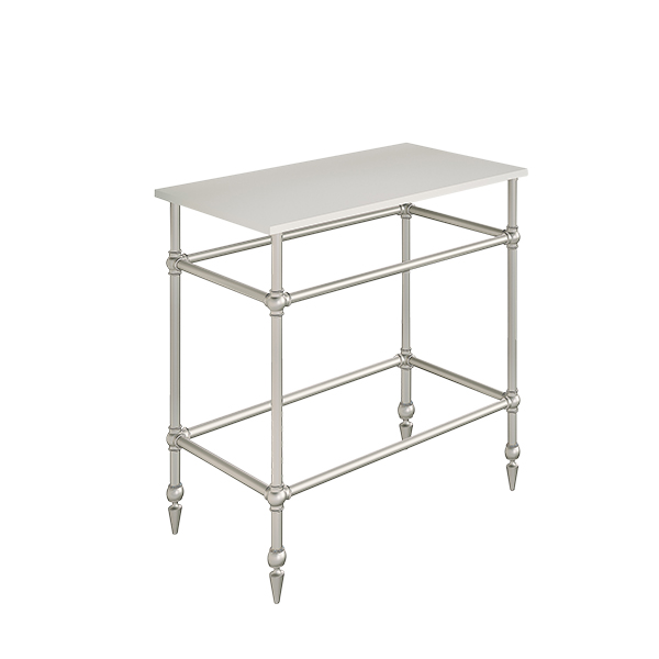 Ornate 4 leg freestanding basin stand for benchtop. Pointed feet. W750 x D480 x H880