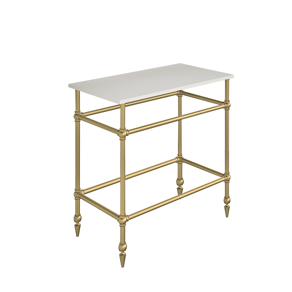 Ornate 4 leg freestanding basin stand for benchtop. Pointed feet. W750 x D480 x H880