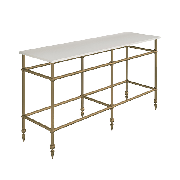 Traditional 6 leg double freestanding basin stand for benchtop. Pointed feet. W1500 x D480 x H880