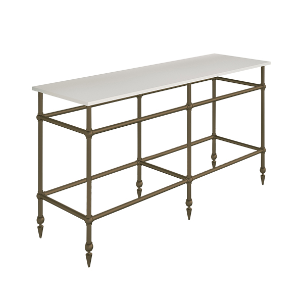 Traditional 6 leg double freestanding basin stand for benchtop. Pointed feet. W1500 x D480 x H880