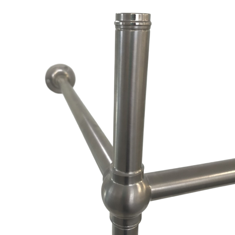 Traditional 2 leg basin stand with pointed feet - custom size W705 x H910 x D490mm