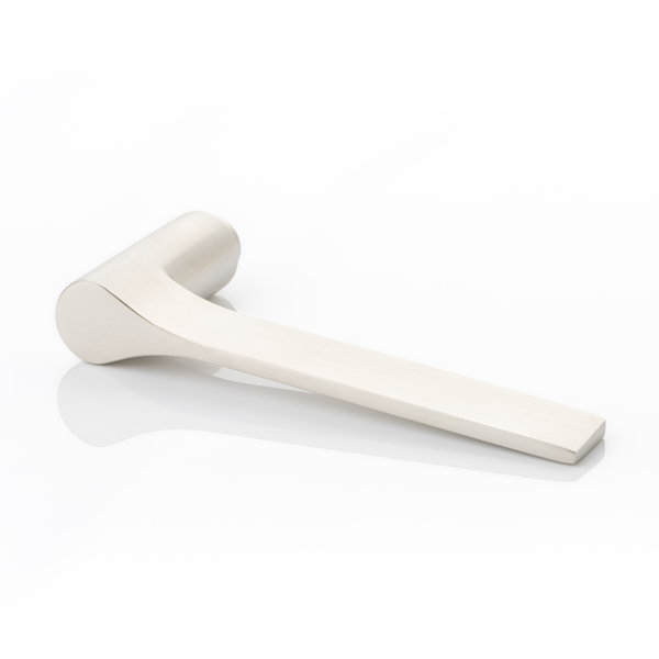 Fonteyn solid brass door lever handle with roseless rose