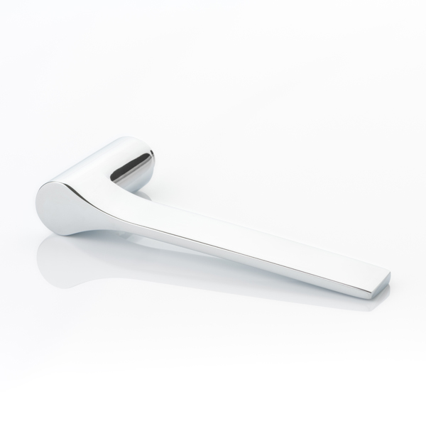 Fonteyn solid brass door lever handle with roseless rose