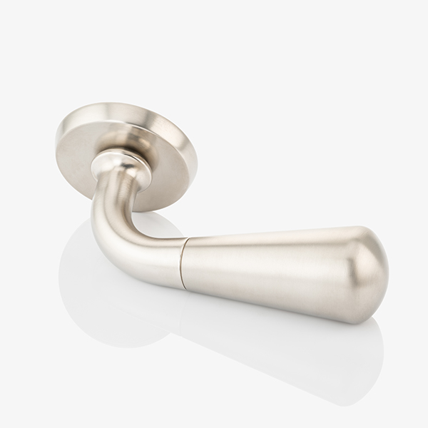 Levant solid brass door lever handle with round rose