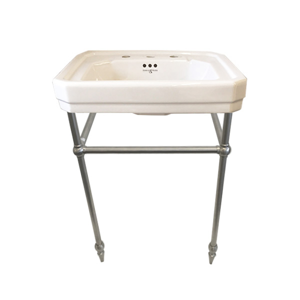 Art Deco 630mm basin & basin stand & pointed feet