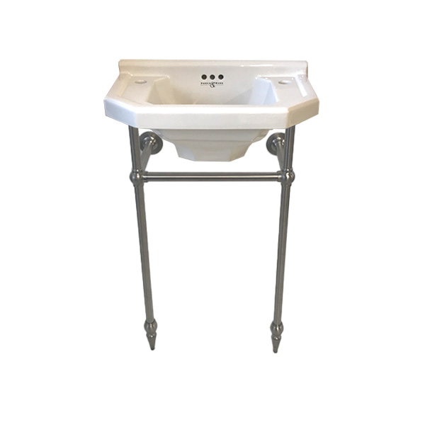 Art Deco 525mm basin & basin stand with pointed ball feet