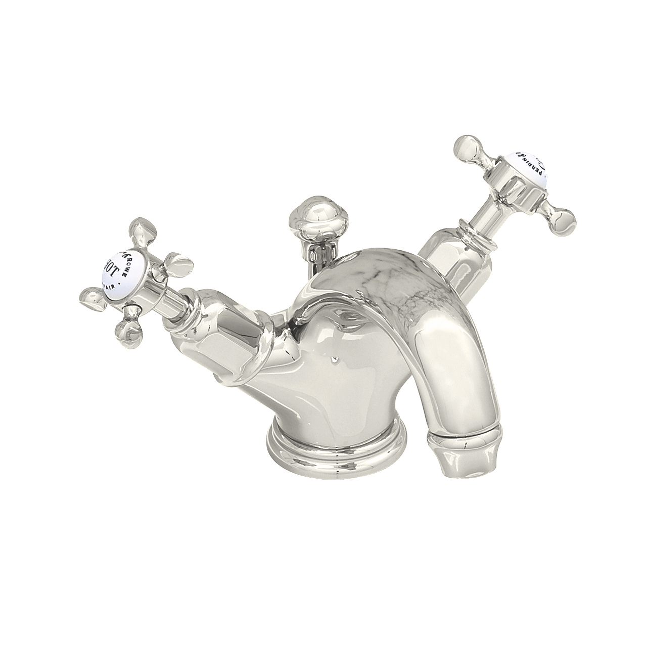 Monobloc basin mixer with crosshead taps