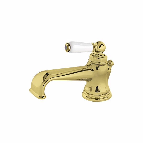 Monobloc basin mixer with single porcelain lever