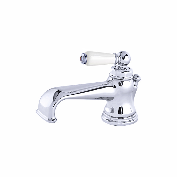 Monobloc basin mixer with single porcelain lever