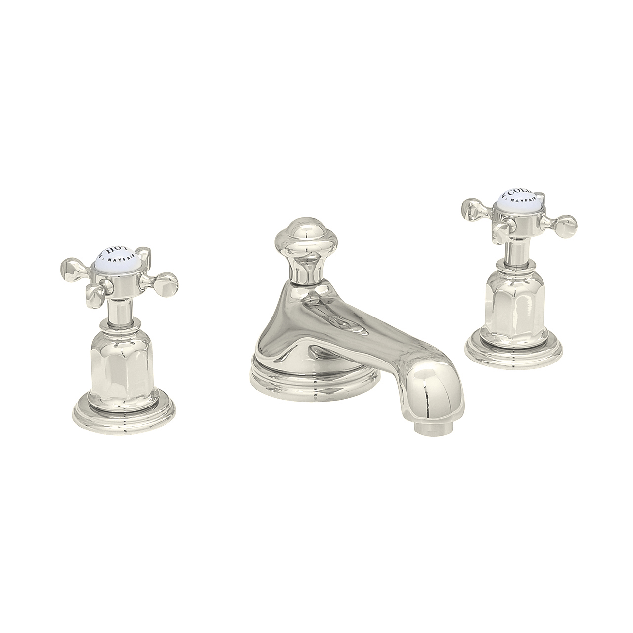 3 hole basin mixer with low spout & crosshead taps