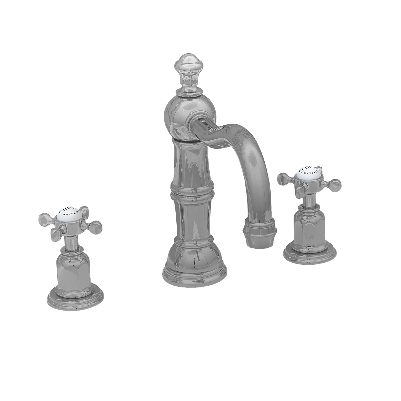 3 hole basin mixer with country spout & crosshead taps