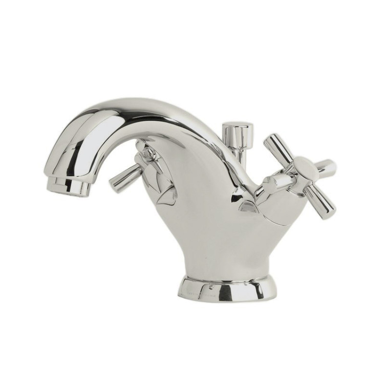 Langbourn monobloc basin mixer with crosshead taps