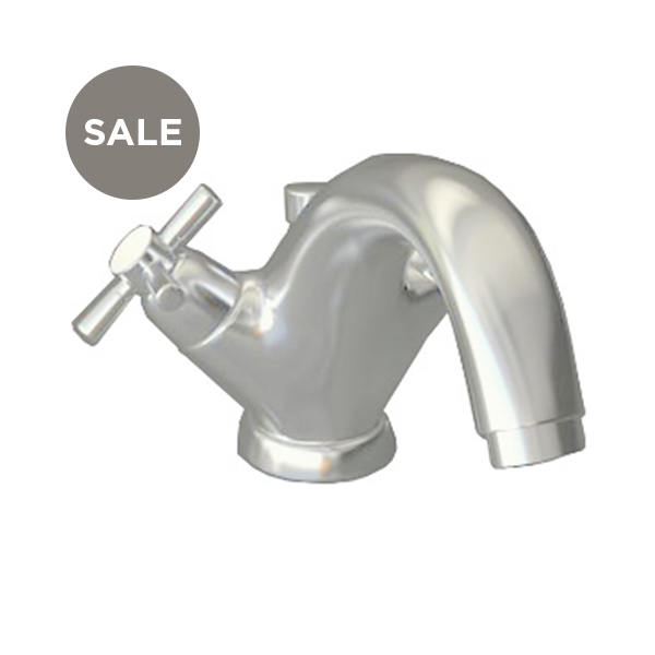 Langbourn monobloc basin mixer with crosshead taps