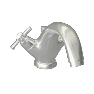 Langbourn monobloc basin mixer with crosshead taps