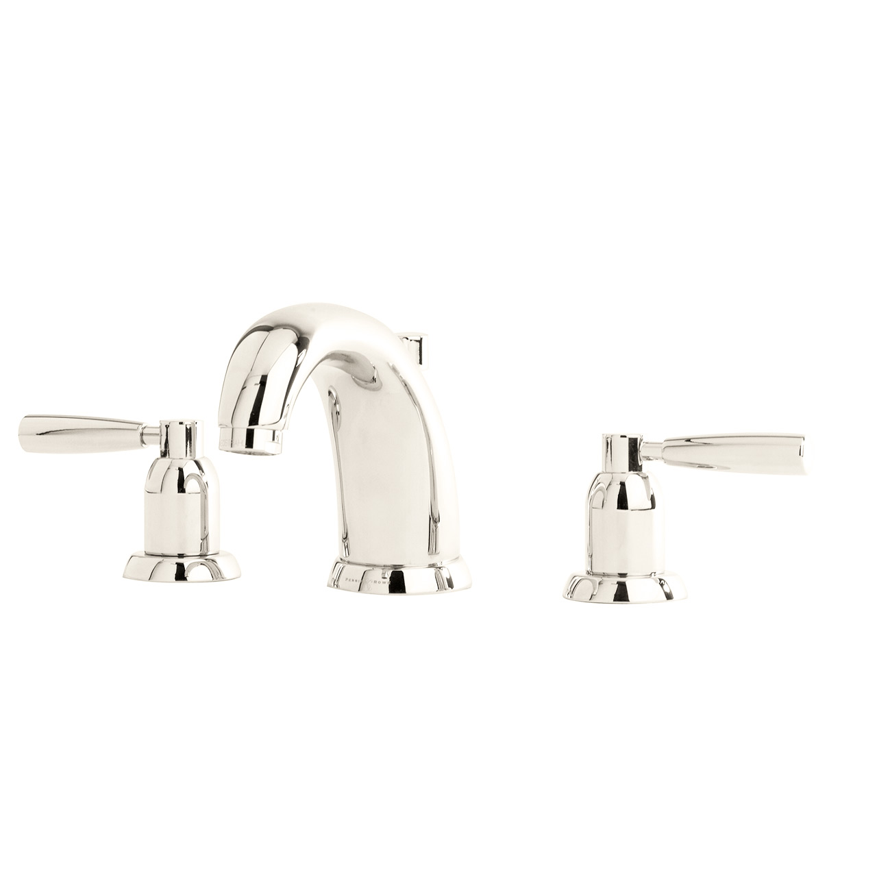 Langbourn 3 hole basin mixer with high spout & metal lever taps