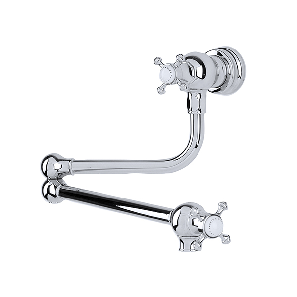 Pot filler tap with crossheads