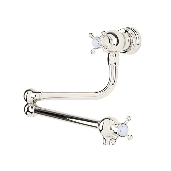 Pot filler tap with crossheads