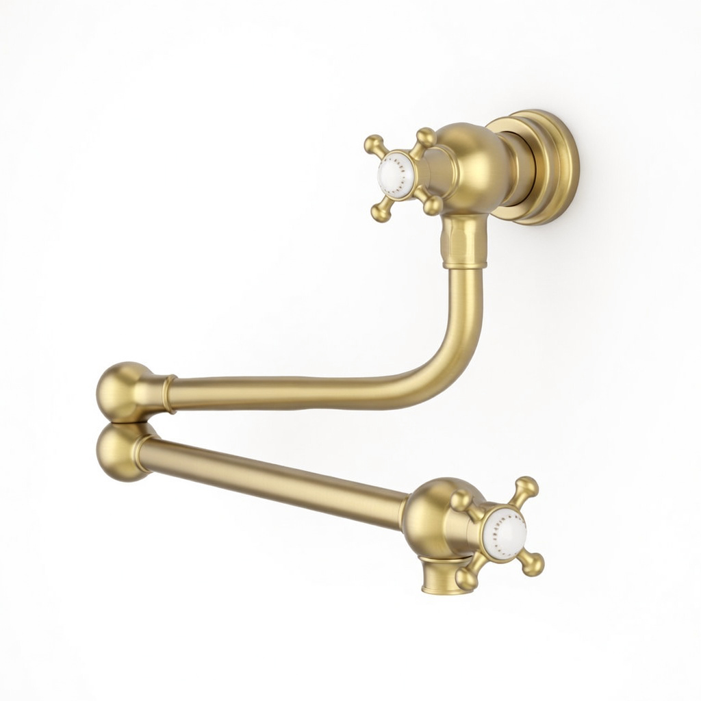 Pot filler tap with crossheads