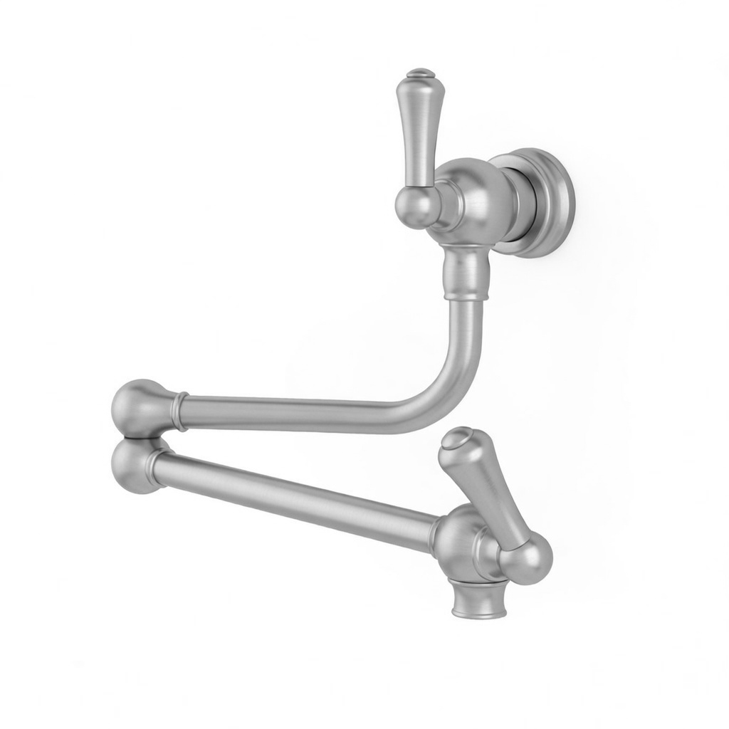Pot filler tap with metal levers