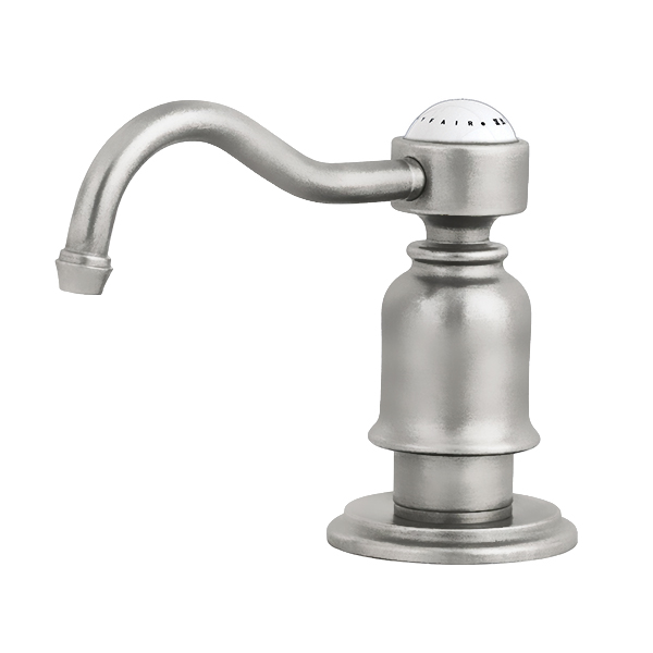 Traditional bench mounted soap dispenser