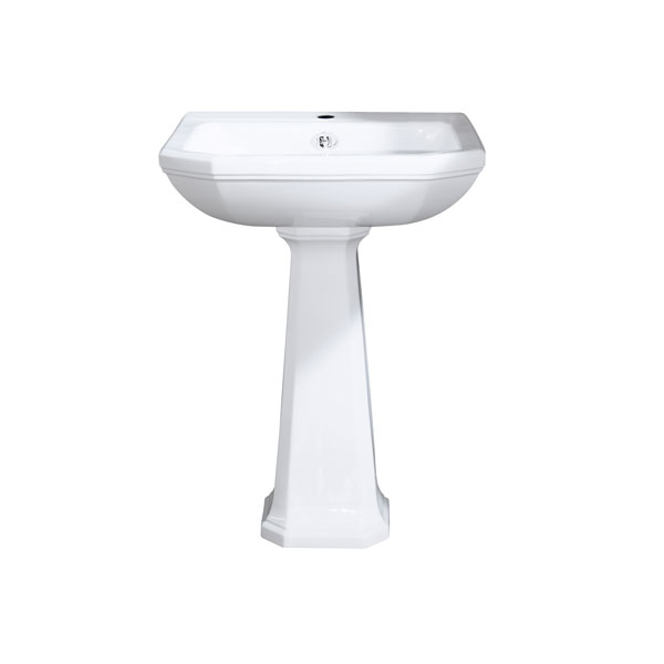 Hand basin 630W x 500D on pedestal