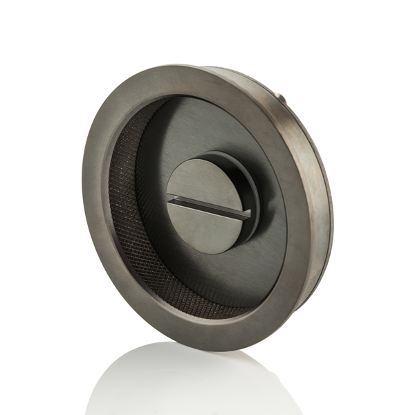 Round solid brass privacy release & diamond knurl