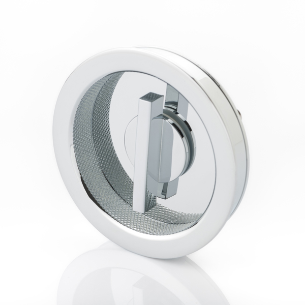 Round solid brass privacy turn & diamond knurl