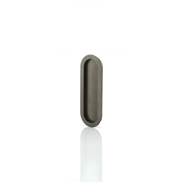Maurice low profile oval recessed pull