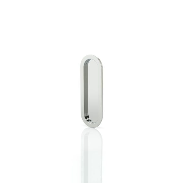 Maurice low profile oval recessed pull