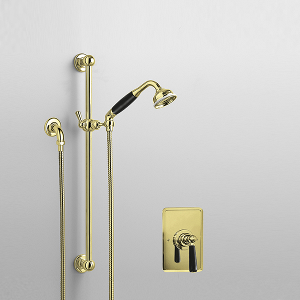 Rockwell shower layout RW4 with rail shower & single lever shower mixer