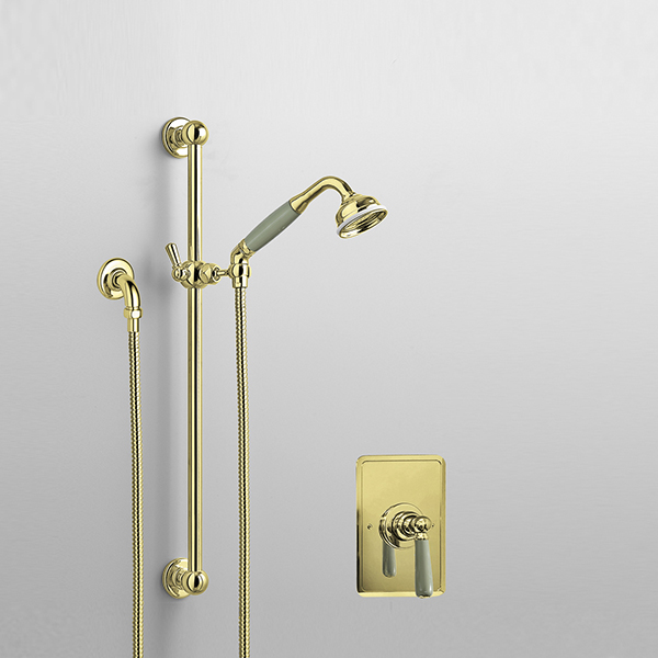 Rockwell shower layout RW4 with rail shower & single lever shower mixer
