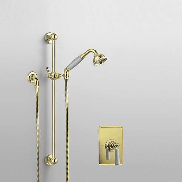 Rockwell shower layout RW4 with rail shower & single lever shower mixer