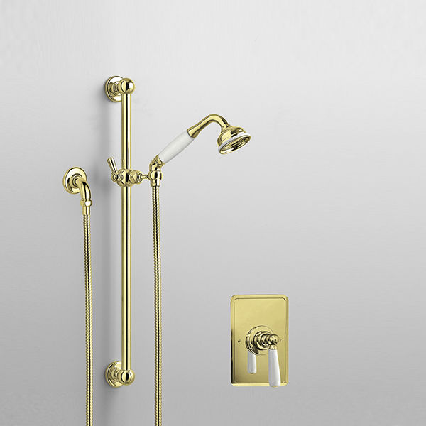 Rockwell shower layout RW4 with rail shower & single lever shower mixer
