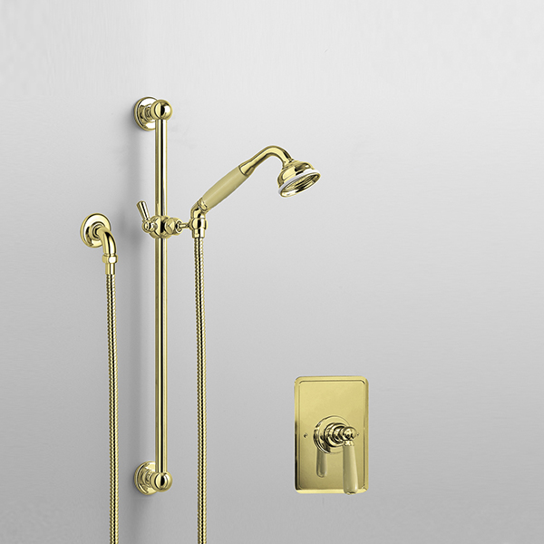 Rockwell shower layout RW4 with rail shower & single lever shower mixer