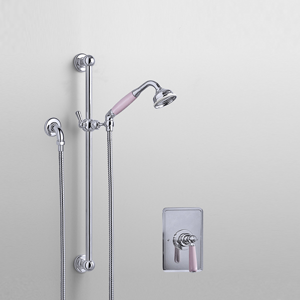 Rockwell shower layout RW4 with rail shower & single lever shower mixer