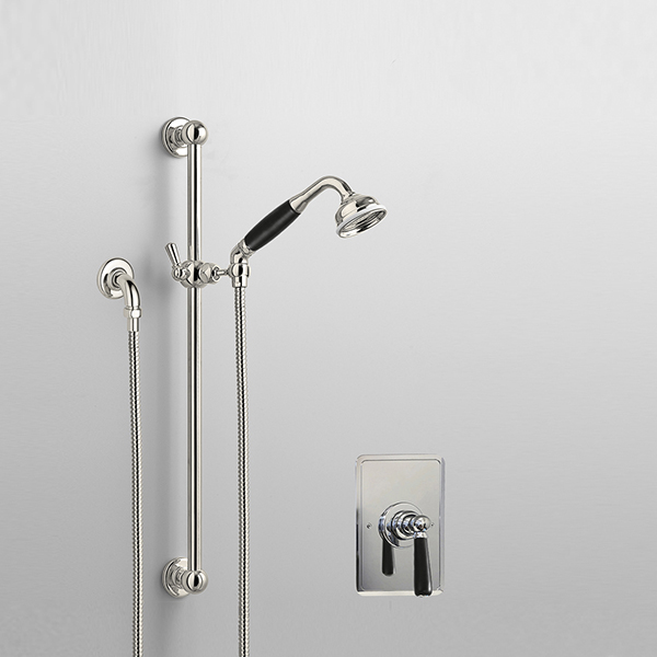 Rockwell shower layout RW4 with rail shower & single lever shower mixer