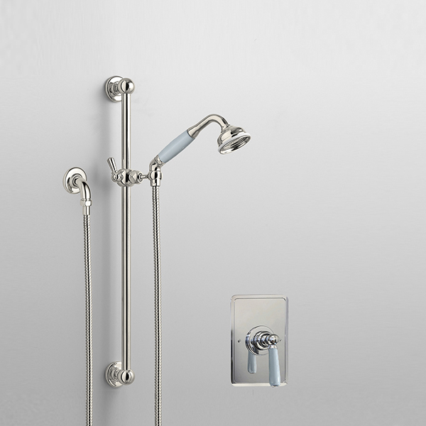 Rockwell shower layout RW4 with rail shower & single lever shower mixer