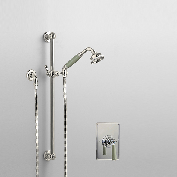 Rockwell shower layout RW4 with rail shower & single lever shower mixer