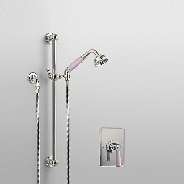 Rockwell shower layout RW4 with rail shower & single lever shower mixer