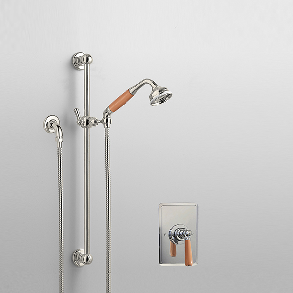Rockwell shower layout RW4 with rail shower & single lever shower mixer