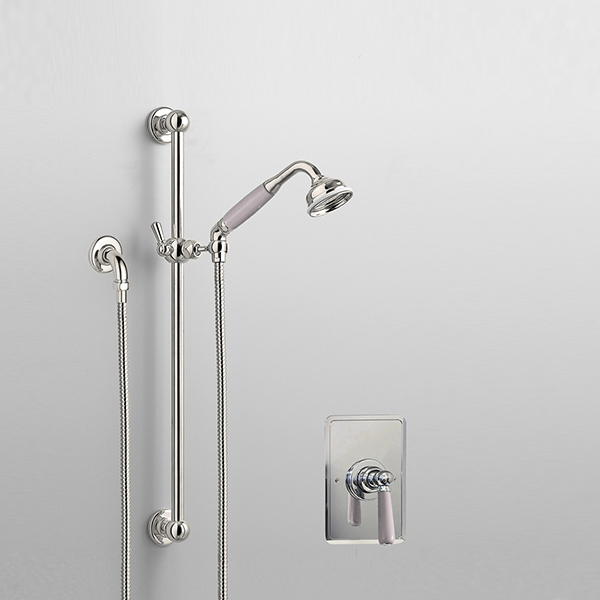 Rockwell shower layout RW4 with rail shower & single lever shower mixer