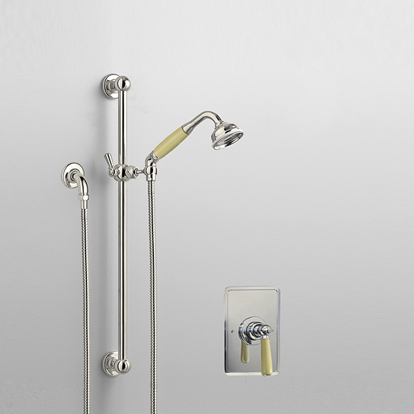 Rockwell shower layout RW4 with rail shower & single lever shower mixer