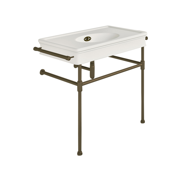 Lonsdale 860mm large basin with rail mount holes on basin stand