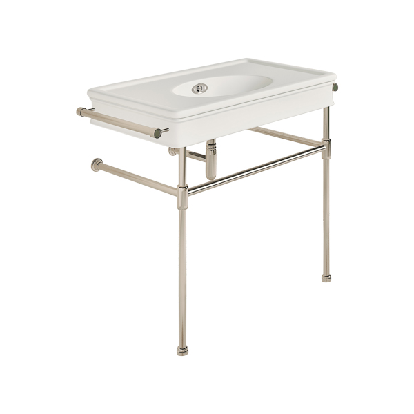 Lonsdale 860mm large basin with rail mount holes on basin stand