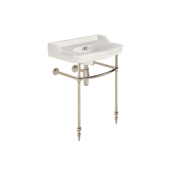 Paris 650mm basin on basin stand. Zero, one or three tap holes.