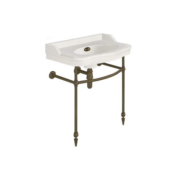 Paris 760mm basin on basin stand. Zero, one or three tap holes.