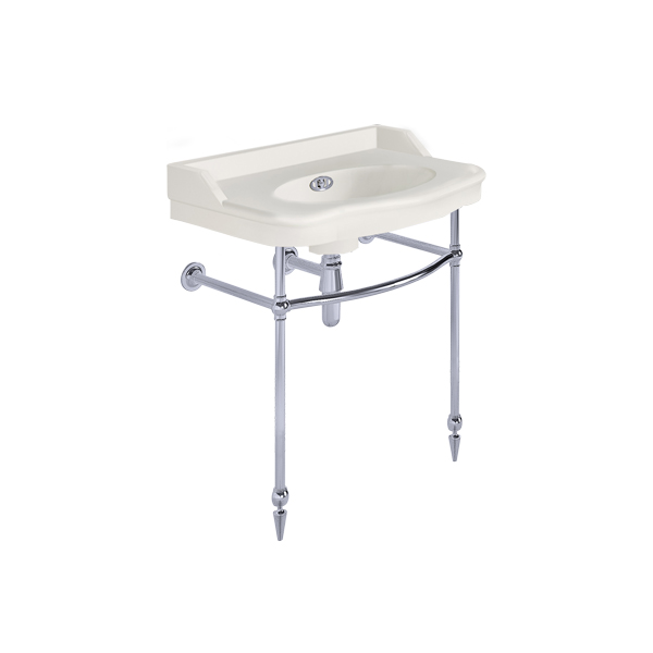 Paris 760mm basin on basin stand. Zero, one or three tap holes.